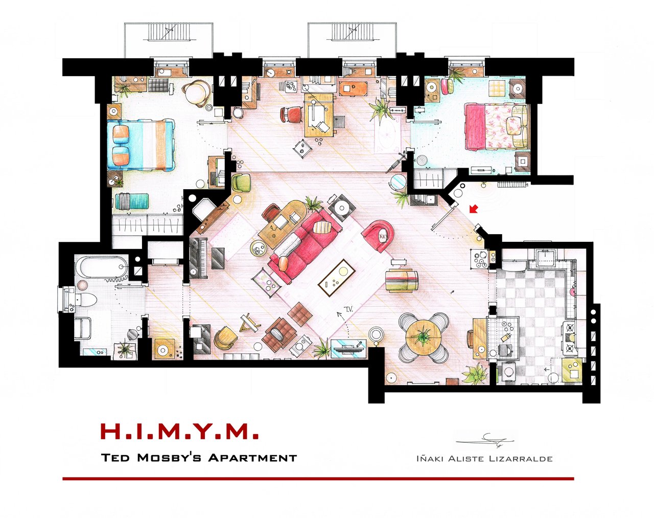 plan appartement how i met your mother