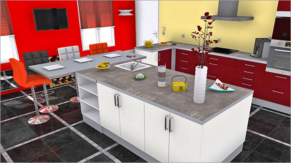 Click on the image to go to the 3D project HomeByMe celebrates the kitchen with 10 great examples of user creativity
