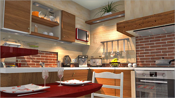 Click on the image to go to the 3D project HomeByMe celebrates the kitchen with 10 great examples of user creativity