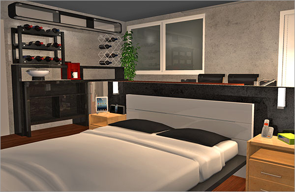 Click on the image to go to the 3D project HomeByMe lets you create your own 3D home and decor