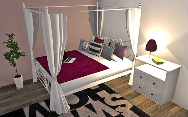 Click on the image to go to the 3D project HomeByMe lets you create your own 3D home and decor