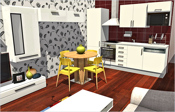 Click on the image to go to the 3D project HomeByMe helps bring your interior design ideas to life in 3D