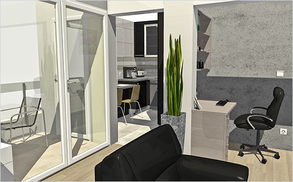 Click on the image to go to the 3D project HomeByMe helps bring your interior design ideas to life in 3D