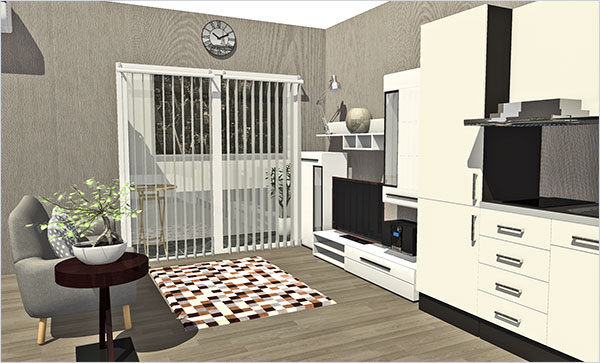 Click on the image to go to the 3D project HomeByMe helps bring your interior design ideas to life in 3D