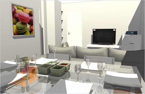 Click on the image to go to the 3D project HomeByMe helps bring your interior design ideas to life in 3D