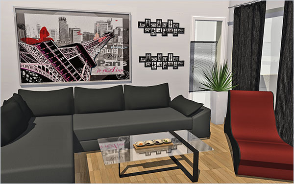 Click on the image to go to the 3D project HomeByMe helps bring your interior design ideas to life in 3D