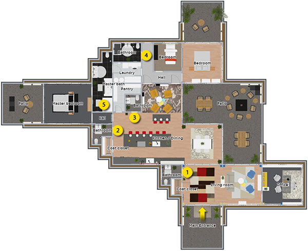 Cliquez sur l'image pour voir le projet en 3D dans un nouvel onglet Homebyme vous aide à faire de vos idées d'aménagements une réalité 3D
