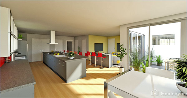 Cliquez sur l'image pour voir le projet en 3D dans un nouvel onglet Homebyme vous aide à faire de vos idées d'aménagements une réalité 3D