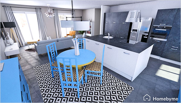 Click on the image to go to the 3D project in a new tab. Homebyme helps bring your interior design ideas to life in 3D