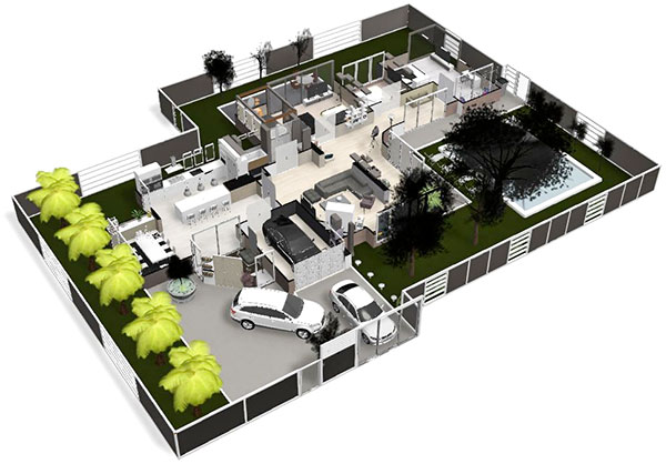 Click on the image to go to the 3D project Homebyme helps bring your interior design ideas to life in 3D